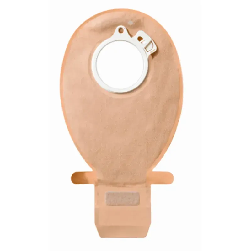 SenSura Click Bolsa Drenável Transparente 70mm Recortável - Kit com 30 Unidades