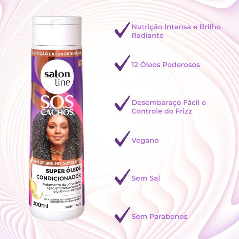 SalonLine - SOS Cachos Super Óleos Kit 3 Condicionador - 300ml