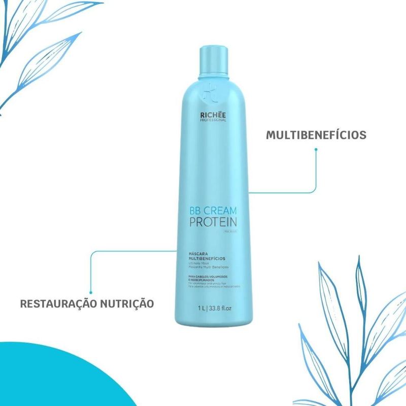 Richée BB Cream Protein Multibenefícios Máscara - 1L