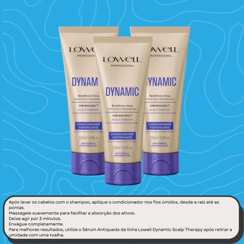 Lowell Dynamic Kit 3 Condicionadores Fortificante - 200ml