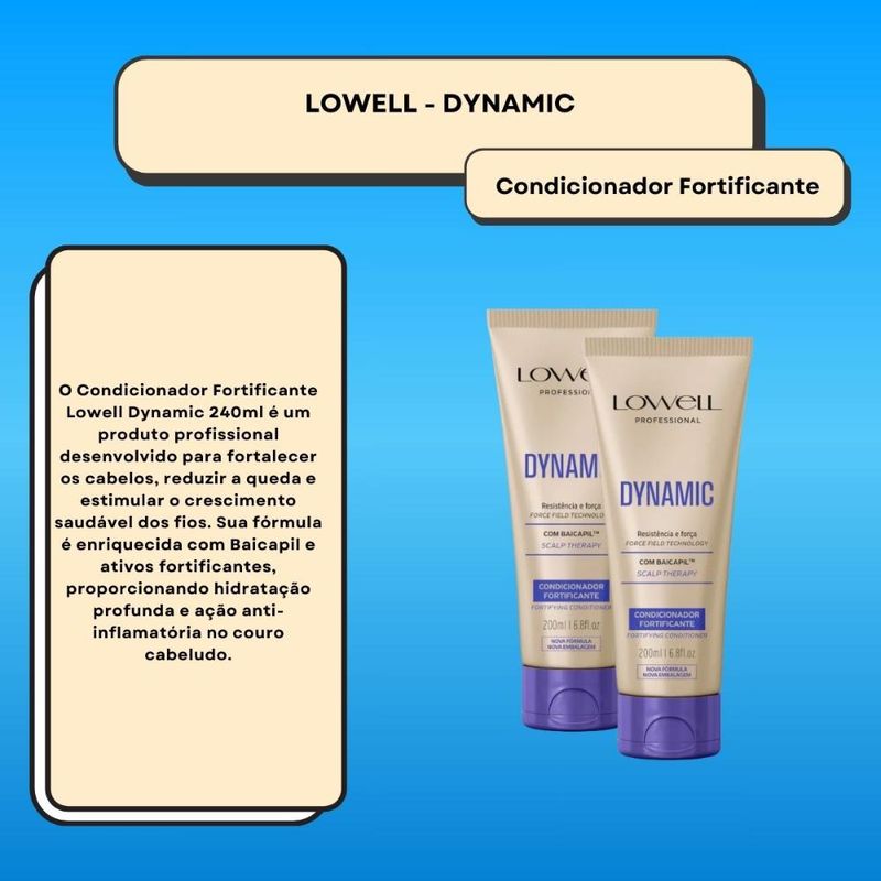 Lowell Dynamic Kit 2 Condicionadores Fortificante - 200ml