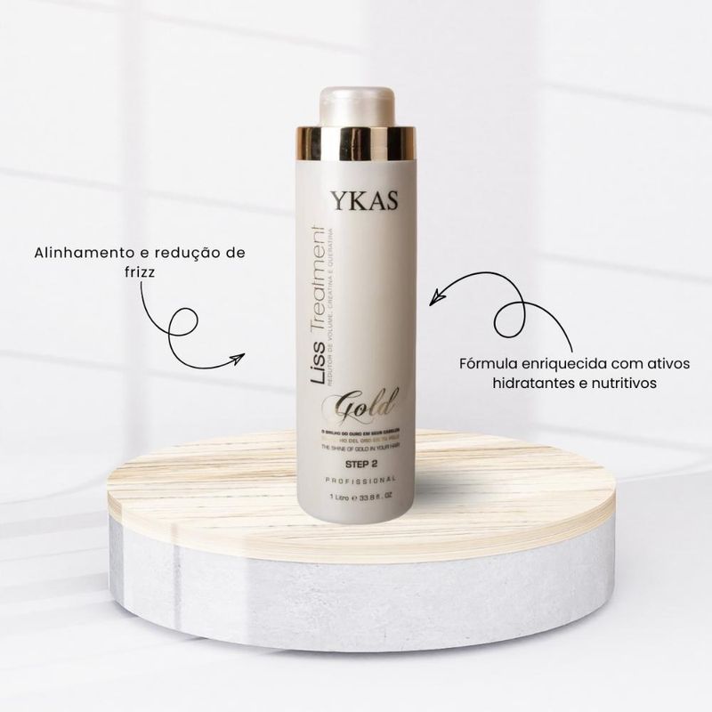 Ykas Profissional Liss Treatment Gold Step 2 - 1L