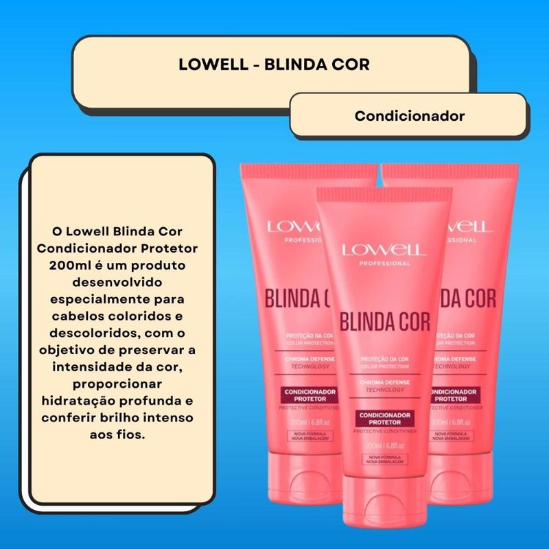 Lowell Blinda Cor Kit 3 Condicionador Protetor - 200ml