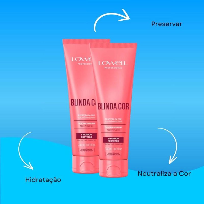 Lowell Blinda Cor Kit 2 Shampoo Protetor - 240ml