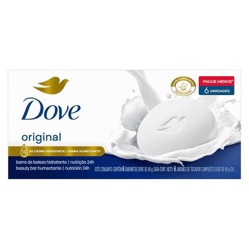 Sabonete Em Barra Dove  Branco 90 Gr 6 Unidades