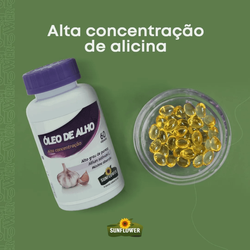 Óleo de Alho Desodorizado 700mg 60 Cápsulas - Sunflower