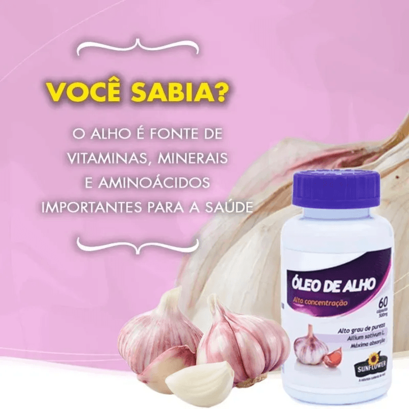 Óleo de Alho Desodorizado 700mg 60 Cápsulas - Sunflower
