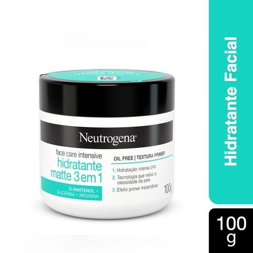 Creme Facial Neutrogena Face Care Intensive Matte 3 em 1 100g