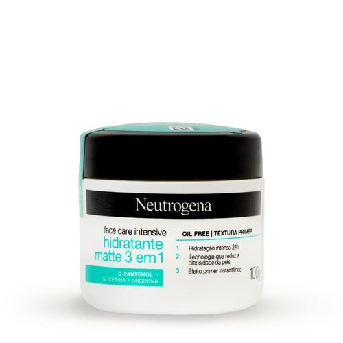 Creme Facial Neutrogena Face Care Intensive Matte 3 em 1 100g