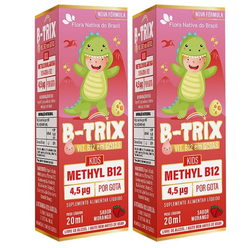Kit 2x Flora Nativa - B-Trix Metilcobalamina (Vitamina B12 Infantil) - 20ml