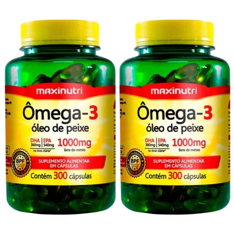 Kit 2x Maxinutri - Ômega 3 (Óleo de Peixe 1000mg) - 120 Cápsulas