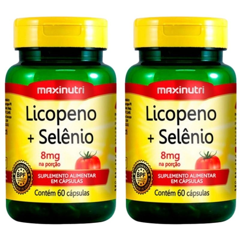 KIT 2X Licopeno + Selênio - 60 cápsulas - Maxinutri