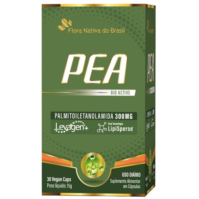 PEA - Palmitoiletanolamida Levagen® - 300mg - 30 cápsulas - Flora Nativa