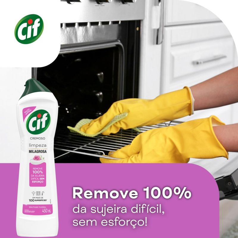 Saponáceo Cremoso Multiuso Cif - Floral Squeeze 450ml