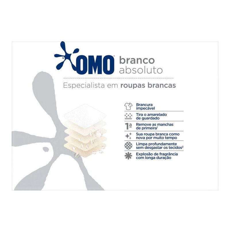 Lava-Roupas em Pó Omo Expert - Roupas Brancas Caixa 720g