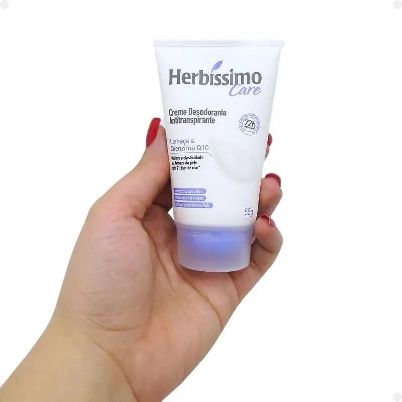 Desodorante Creme Herbíssimo Care Linhaça e Coenzima Q10 - 55g
