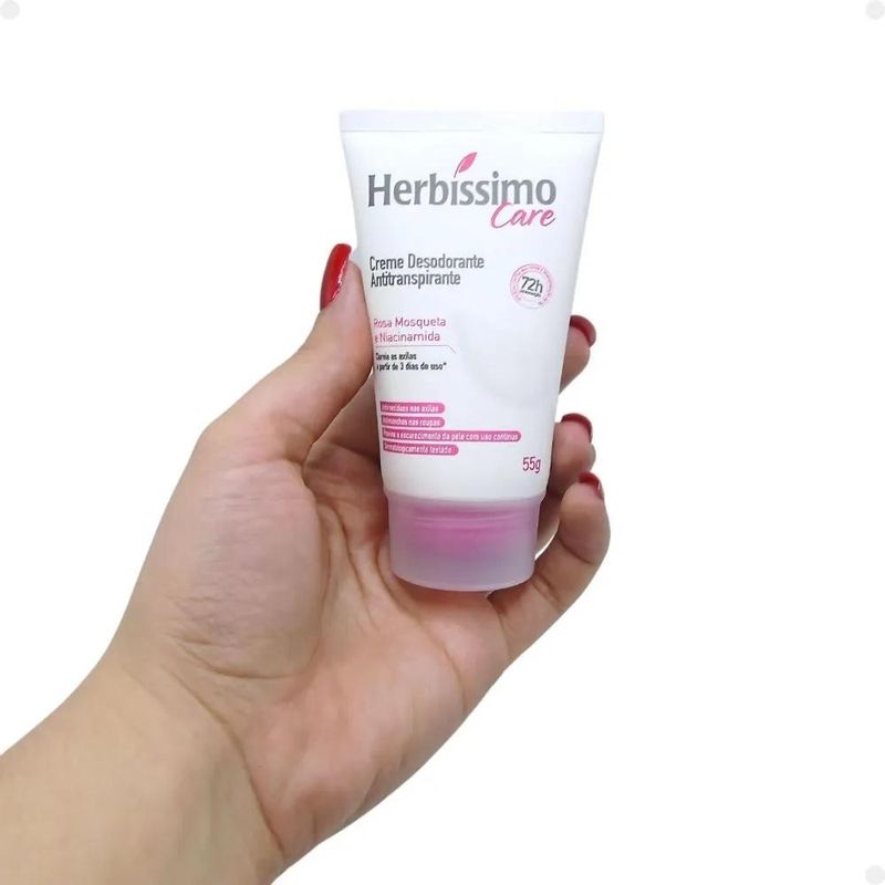 Desodorante Creme Herbíssimo Rosa Mosqueta e Niacinamida - 55g
