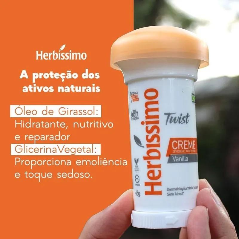 Desodorante Creme Herbíssimo Twist Vanila - 45g