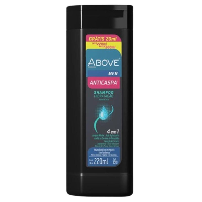 Shampoo Above Men Anticaspa - Leve 220ml Pague 200ml