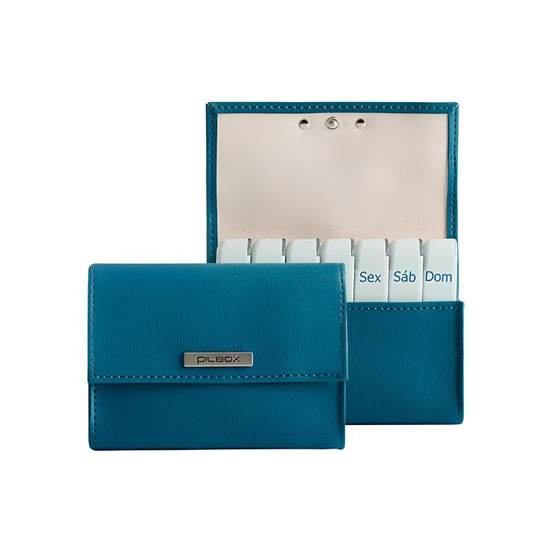 Porta Comprimidos Semanal - Pilbox Liberty Azul