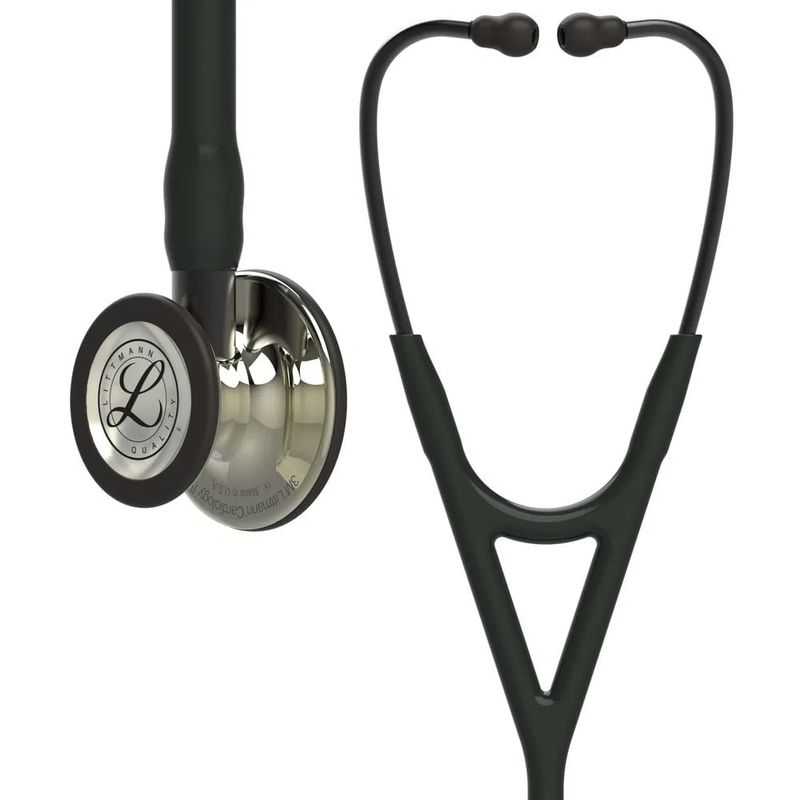 Estetoscópio Littmann Cardiology IV 3M - Preto e Champagne - 6179