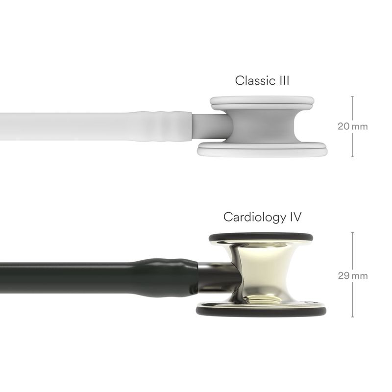 Estetoscópio Littmann Cardiology IV 3M - Preto e Champagne - 6179