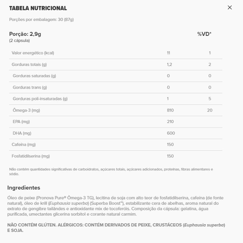 Ômega Brain - Essential Nutrition 60 cápsulas