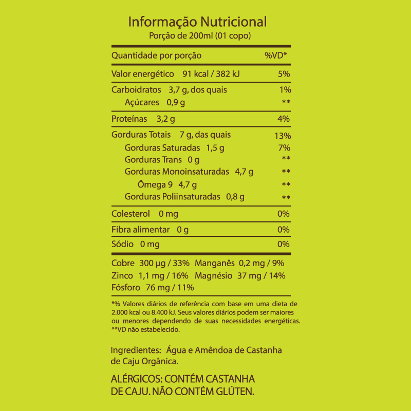 Bebida de Castanha de Caju Original - A Tal da Castanha 1L