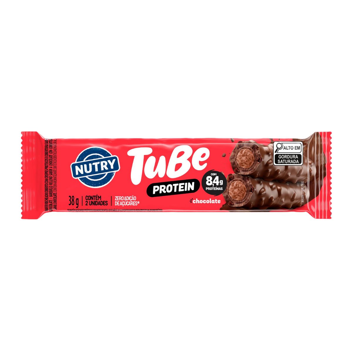 Suplemento Alimentar Nutry Tube Chocolate Sem Adição De Açúcar 8,4g Proteínas 38g