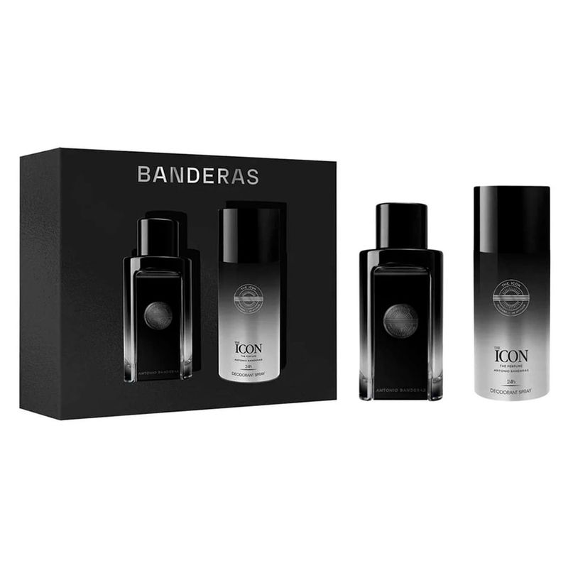 Kit Perfume Banderas The Icon The Parfum Masculino - Eau de Parfum - 100ml + Desodorante - 150ml