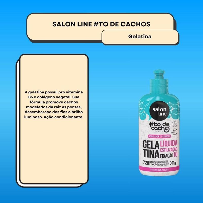 Salon Line #todecacho Gelatina Líquida Estilização 300g