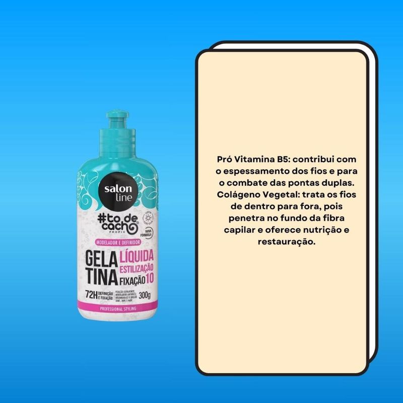 Salon Line #todecacho Gelatina Líquida Estilização 300g