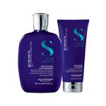 Kit Alfaparf Milano Semi Di Lino Brunette Anti-Orange - Shampoo 250ml + Condicionador 200ml