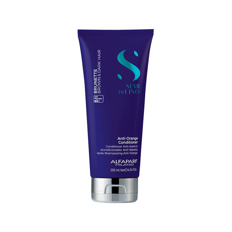 Kit Alfaparf Milano Semi Di Lino Brunette Anti-Orange - Shampoo 250ml + Condicionador 200ml