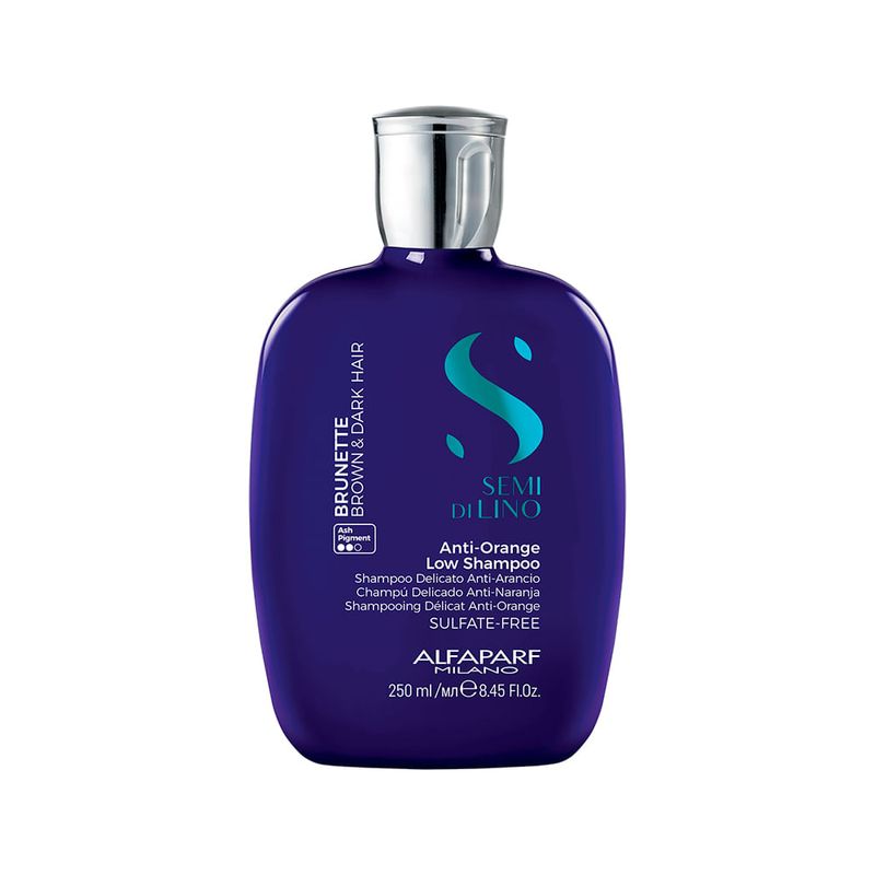 Kit Alfaparf Milano Semi Di Lino Brunette Anti-Orange - Shampoo 250ml + Condicionador 200ml