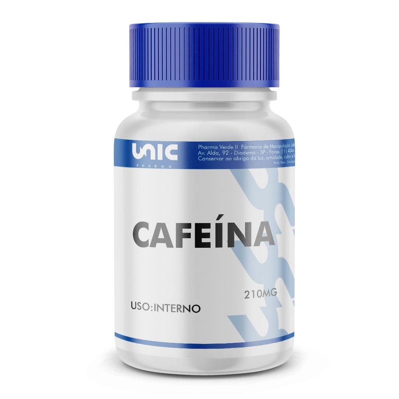 Cafeína - 210mg - Unicpharma - 30 Cápsulas