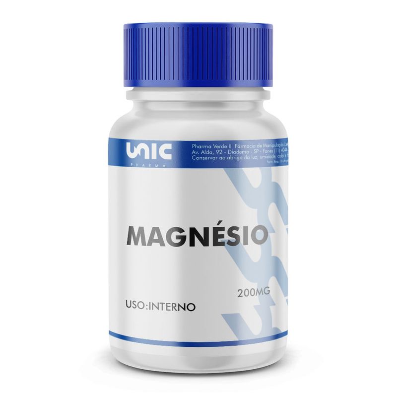 Magnésio - 200mg - Unicpharma - 60 Cápsulas