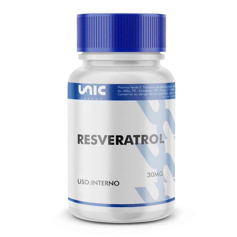 Resveratrol - 30mg - Unicpharma - 60 Cápsulas