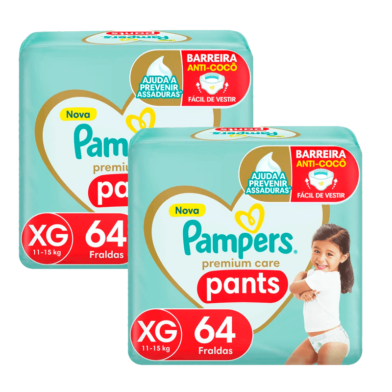 Kit-Fralda-Pampers-Pants-Premium-Care-XG-64-Unidades