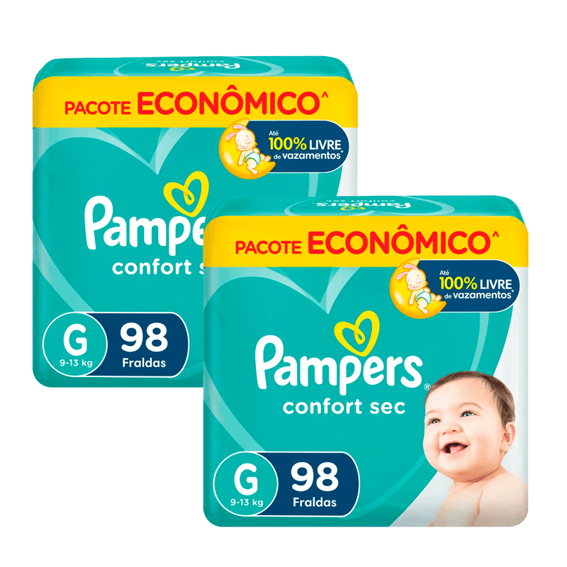 Kit-Fralda-Pampers-Confort-Sec-G-98-Unidades