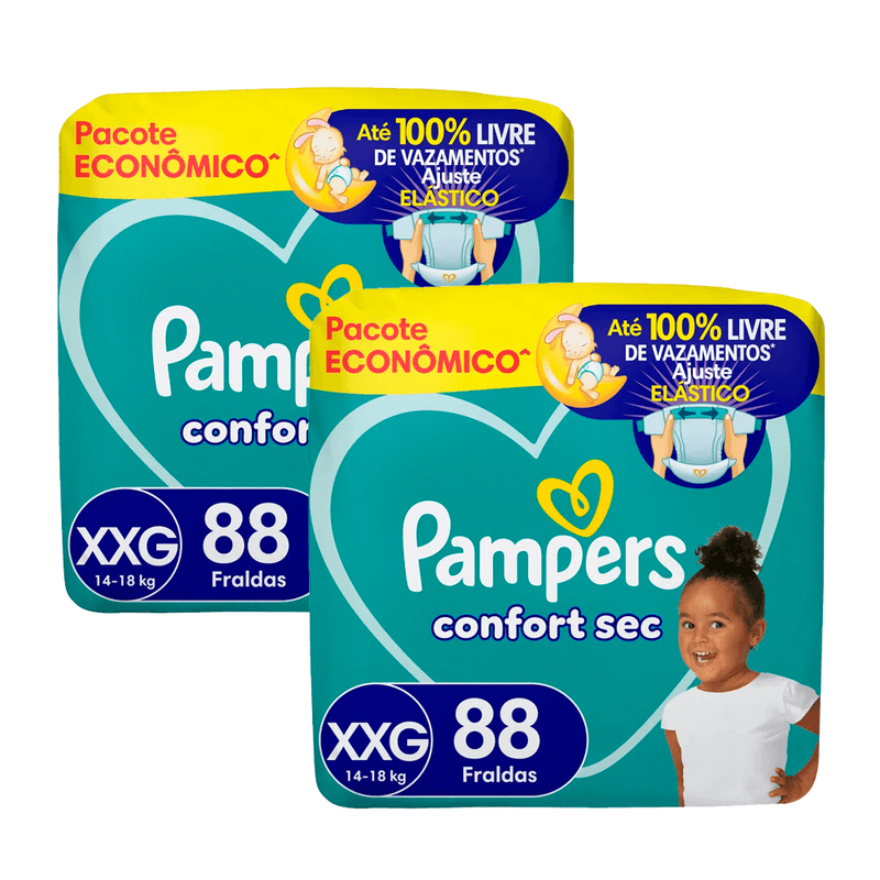 Kit-Fralda-Infantil-Pampers-Confort-Sec-Xxg-88-Unidades