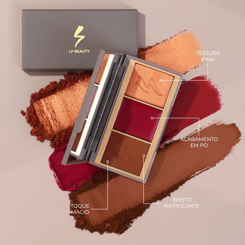 Lp Beauty Sculpt Blush & Glow - Paleta Contorno Blush Iluminador 15g Dark