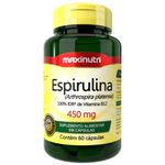 Espirulina 450mg - 60 Cápsulas - Maxinutri