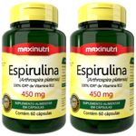 Kit 2x Espirulina 450mg - 60 Cápsulas - Maxinutri