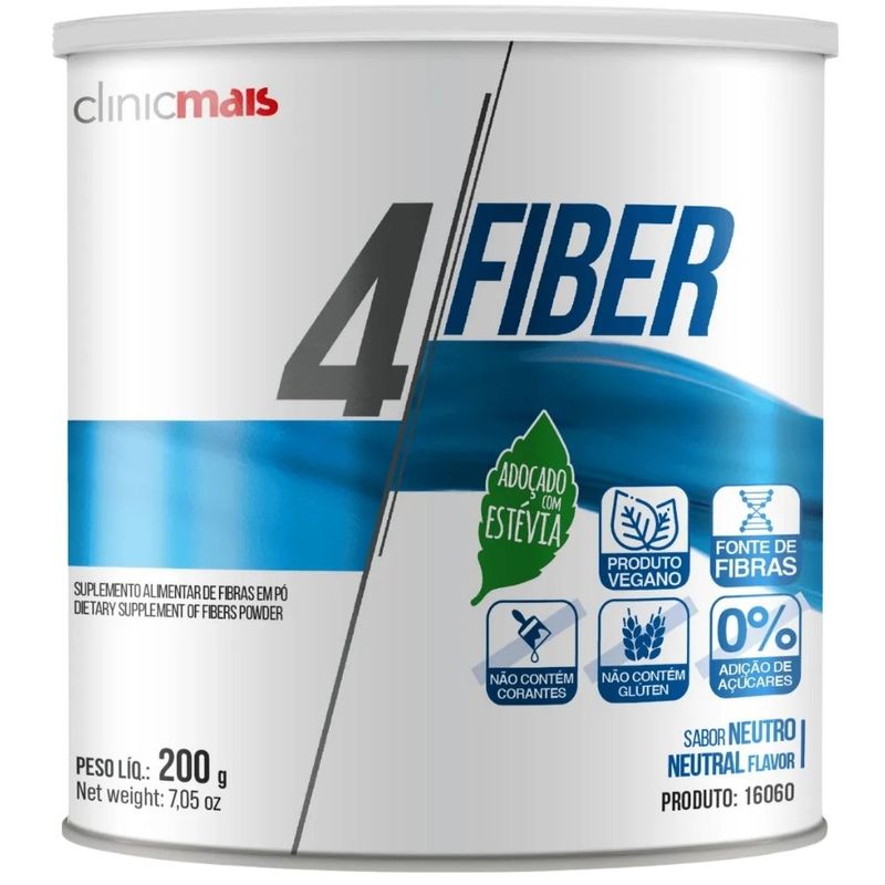 4Fiber Fibras em Pó - 200g - Clinicmais