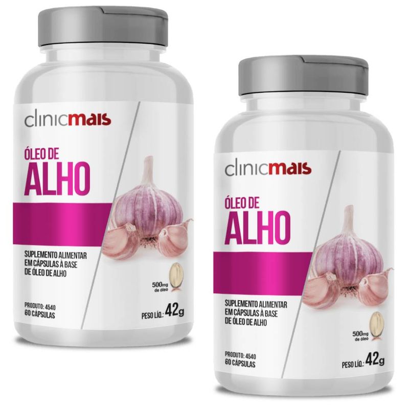 Kit 2x Óleo de Alho - 60 Cápsulas - Clinicmais