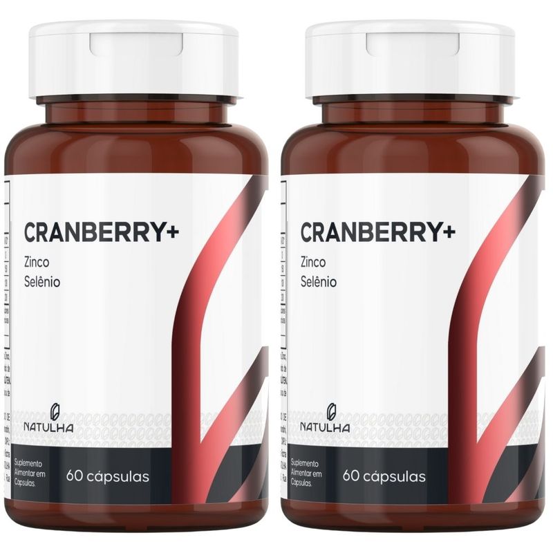 Kit 2x Cranberry com Zinco e Selênio - 60 Cápsulas - Natulha