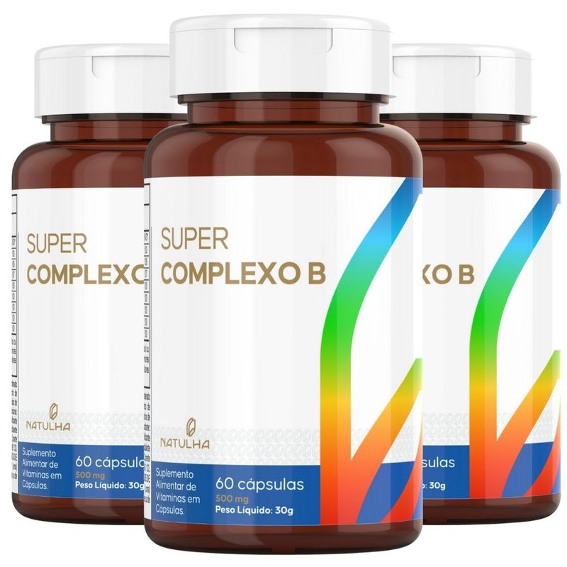Kit 3x Super Complexo B - 60 Cápsulas - Natulha