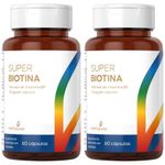 Kit 2x Super Biotina 150% IDR - 60 Cápsulas - Natulha