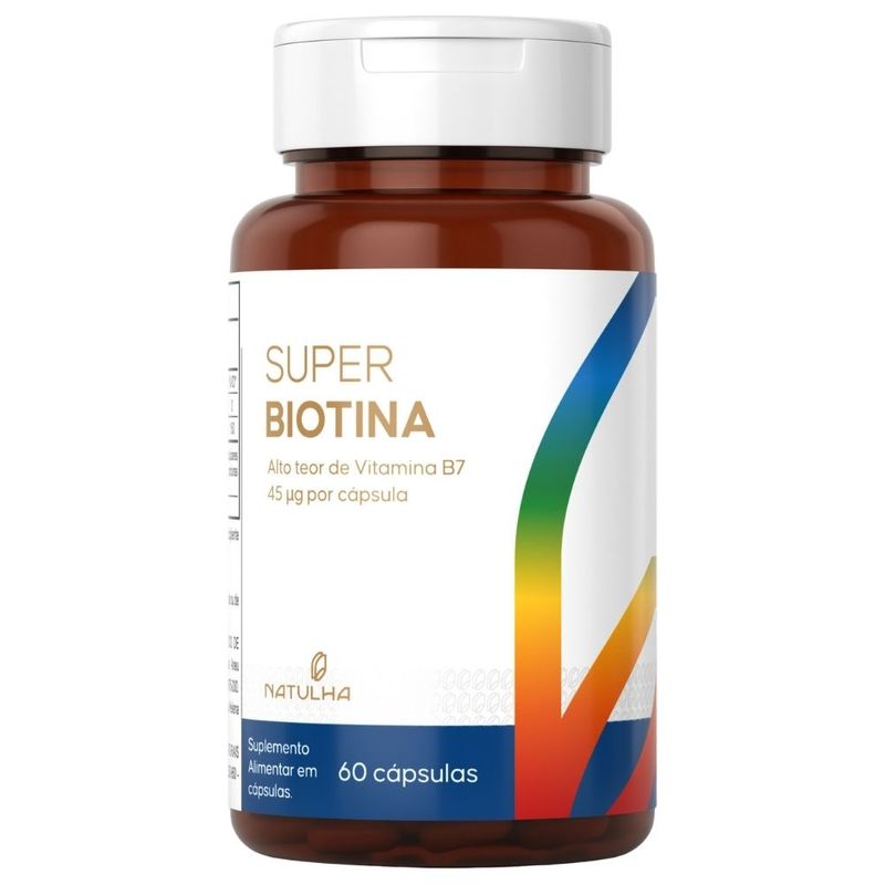 Super Biotina 150% IDR - 60 Cápsulas - Natulha